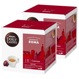 NESCAFE 雀巢咖啡 Dolce Gusto 羅馬濃縮咖啡膠囊, 6.2g, 16個裝, 2組