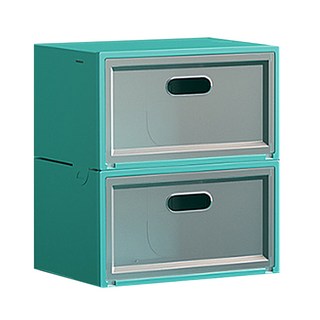 JOSIC 特大男莫蘭迪色側開鞋盒, 莫蘭迪綠, 2個