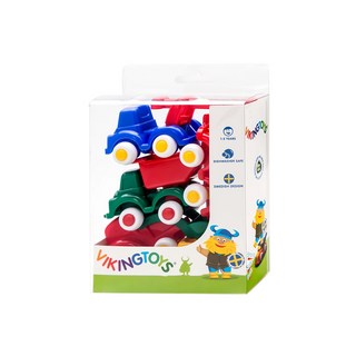 VIKINGTOYS 迷你工程小車隊 瑞典品牌 原裝進口 專為幼童設計的安全玩具 通過全球多項檢驗, 混和顏色, 1組