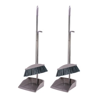 掃把畚箕組 固定款 灰色 2個, 清潔好幫手，居家必備, 1組