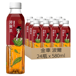 金車 波爾 波爾茶 錫蘭紅茶, 580ml, 24瓶