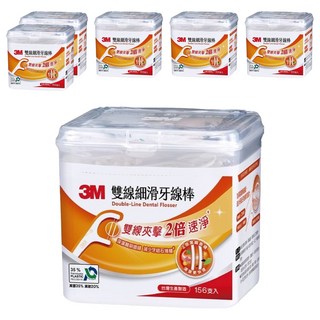 3M 雙線細滑牙線棒 ECO新版, 156支, 6盒