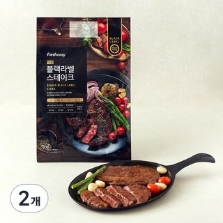 프레시지 더큰 블랙라벨 스테이크 세트 2인분, 580g, 2개
