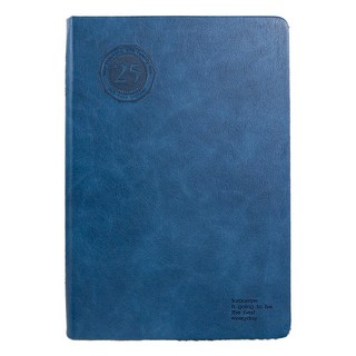 conifer 綠的事務 2025年 荏苒系列 52週成功養成計畫記事本 25K PU皮革封面, 深邃藍, 1本