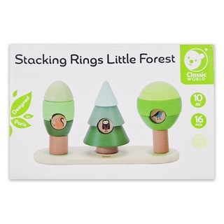 Classic WORLD 客來喜 經典木玩 森林堆疊趣 20102, 綠色, 1組