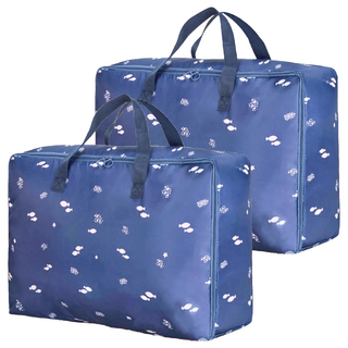 防水牛津布收納袋 Set 2個, 大(58 x 38 x 22cm), 藏青魚, 1組