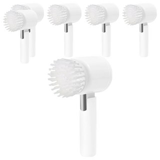 白色電動清潔刷, 1入, 6個