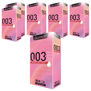 okamoto 岡本 003 玻尿酸光滑衛生套, 10入, 6盒