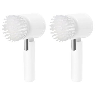 白色電動清潔刷, 1入, 2個