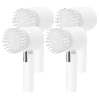 白色電動清潔刷, 1入, 4個
