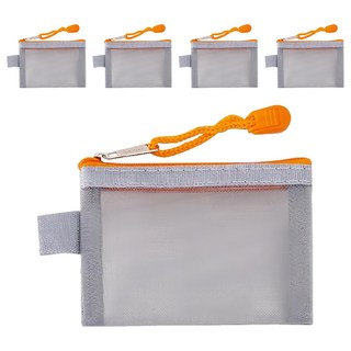 JIELI 杰莉 小號 尼龍零錢包 Set 5個, 11.5 x 7.8cm, 鯊魚灰