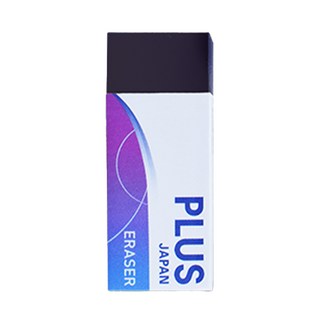 PLUS 普樂士 好好擦擦皮擦 44 x 17 x 11mm 黑色 20顆入, 1盒