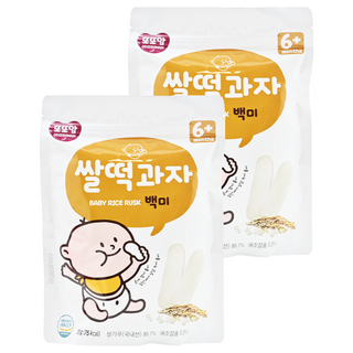 DDODDOmam 聰明媽媽 韓爸田園日記 米片片米餅 - 入口即化, 口感柔軟, 無油炸, 6個月以上寶寶, 原味, 20g, 2包