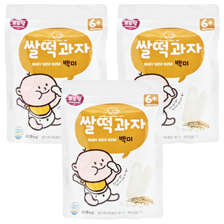 DDODDOmam 聰明媽媽 韓爸田園日記 米片片米餅 - 入口即化, 口感柔軟, 無油炸, 6個月以上寶寶, 原味, 20g, 3包