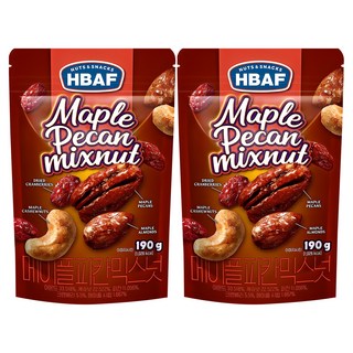 HBAF 메이플 피칸 믹스넛, 190g, 2개