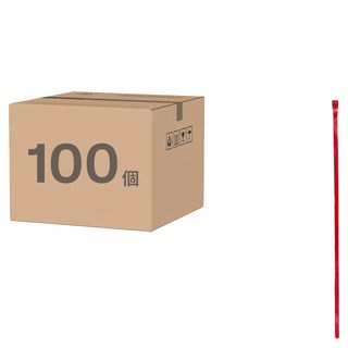 POLYWELL 寶利威爾 可鬆式束線帶 PW15-T65-0104 100個, 1包, 紅色