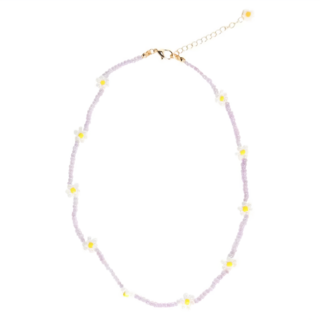 Sweet Lil' Monster 怪獸寶貝 淡水珍珠項鍊 小雛菊 天然石 日本珍珠 14K鍍金, 42cm + 5cm 延長鍊