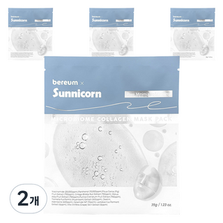 Sunnicorn 微生物群膠原蛋白面膜, 4入, 2個