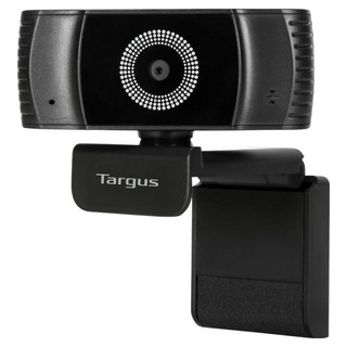 Targus 1080P HD USB攝像頭 自動對焦 360° 旋轉設計, AVC042, 黑色