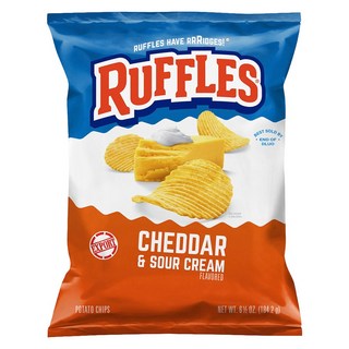 RUFFLES 洋芋片 Cheddar & Sour Cream 起司口味, 184.2g, 1包