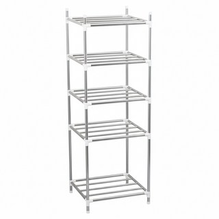 德利生活 加高不鏽鋼置物架, 不銹鋼, 112 x 35 x 42cm, 5層