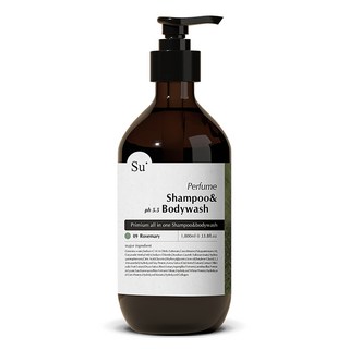 Su organic All In One香氛保濕洗髮沐浴露 09 Rosemary, 1L, 1個