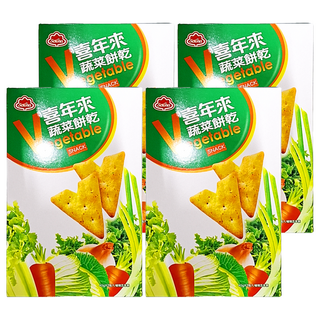 喜年來 蔬菜餅乾, 獨特V字餅型, 富含蔬菜營養, 80g, 4盒