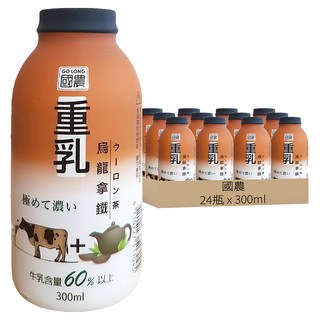 國農 重乳拿鐵 烏龍, 300ml, 24瓶