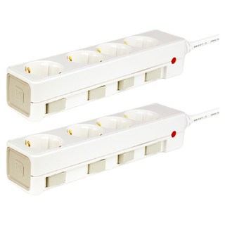 The Slim 獨立開關4孔延長線 SY-SB2~6, 1.5m, 米色, 2個