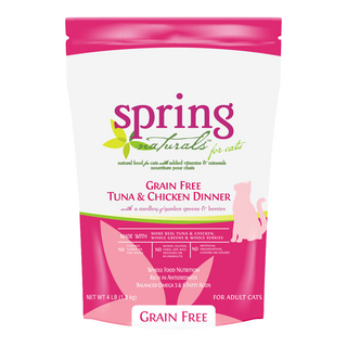 spring 曙光 天然貓餐食 貓飼料, 鮪魚 + 雞肉, 300g, 1袋