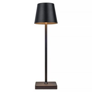 西格傢飾 簡約設計款高腳小檯燈 LED三色光源 觸控開關 USB充電 防滑底座 37x10.5x10.5cm, 黑色