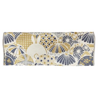 舒柔棉 純棉五層紗浴巾 大(140 x 70cm) 柔軟吸水 親膚透氣, 和風 藍色, 1條