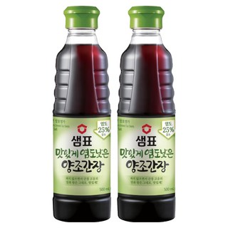 샘표 맛있게 염도낮은 양조간장, 500ml, 2개