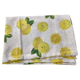 小銅板 日式亞麻門簾, 檸檬色