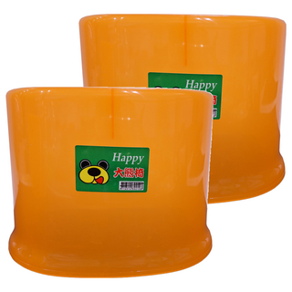 HAPPY 快樂屋 大熊寶寶塑膠椅 PP聚丙烯材質 耐熱溫度70°C 家庭用, 橘色