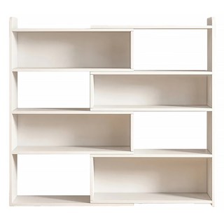 伸縮書櫃 白色 DIY商品, 賽杉木, 90 x 24 x 60-109cm, 3層