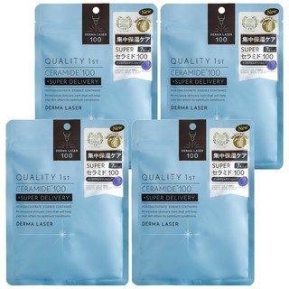 DERMA LASER Quality First 皇后面膜 神經醯胺保濕面膜 藍, 7片, 4包
