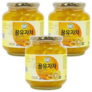 宸果 韓國蜂蜜柚子茶 韓國傳統養生飲品 沖泡方便 冷熱皆宜, 1kg, 1入, 3罐