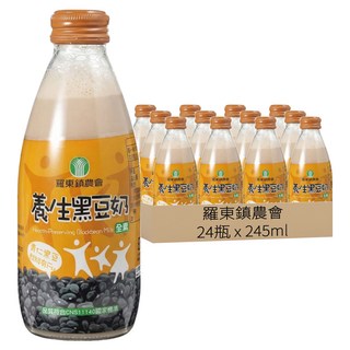 羅東鎮農會 養生黑豆奶, 245ml, 24瓶