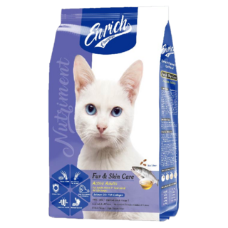 Enrich Champion EC貓糧 活力成貓 亮毛護膚配方 8KG, 鮭魚 + 膠原蛋白, 1袋