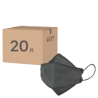 CHENYU 辰昱 4D透氣醫療口罩, 黑色, 20片, 1盒