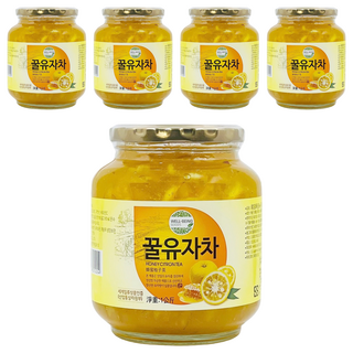 宸果 韓國 蜂蜜柚子茶, 1kg, 1入, 5罐