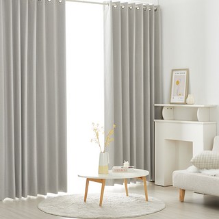 썬데코 형상기억 암막 린넨룩 양면커튼 아일렛형 2p