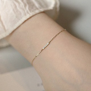 Theothercolor 迷你方晶鋯石線繩手鍊 SM 034