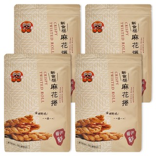 福味 小琉球麻花捲 梅子口味 200g x 4包 (台灣傳統零食)