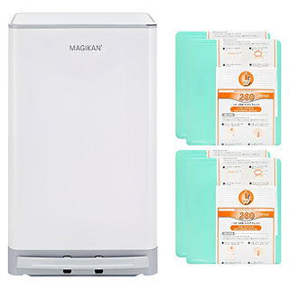 MAGIKAN Stella 垃圾桶 27公升 + 280R4B 補充包 4入套組, 白色