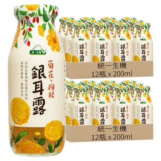 統一生機 菊花枸杞銀耳露, 200ml, 24瓶