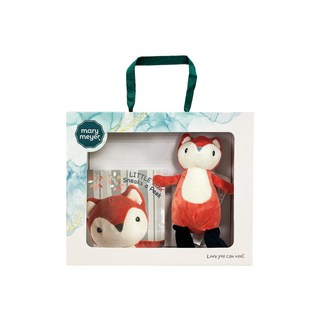 Mary Meyer 蜜兒 經典禮盒 柔軟材質 橘紅色 12頁柔軟木板書, 淘氣狐狸 紅色 + 白色, 1盒, 18x 17cm