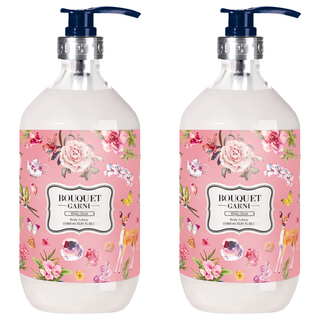 BOUQUET GARNI 香氛身體乳液 White Musk Set, 深層保溼, 豐富營養, 鎮定肌膚, 持久香氣, 1L, 2瓶