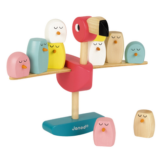 Janod 快樂平衡鳥 FSC認證木材 適用年齡：3歲以上, 多色, 1盒